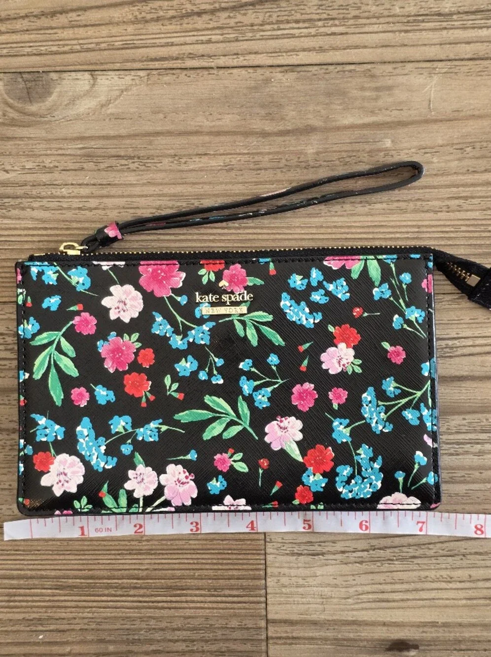 kate spade Black Floral Wristlet Clutch
